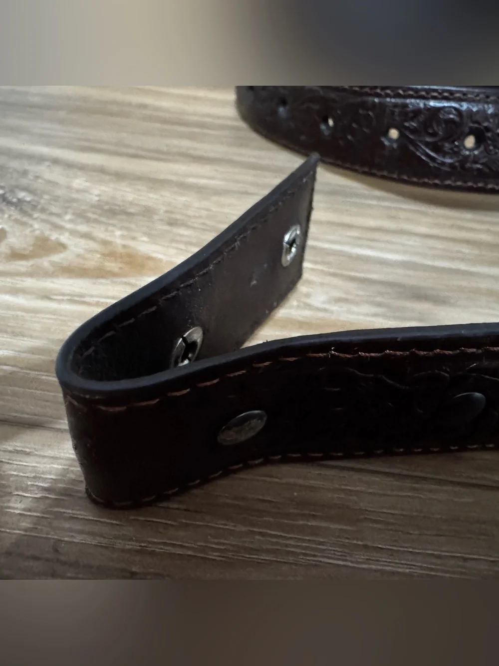 Ariat Brown Tooled Leather kids belt